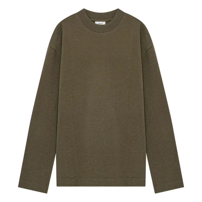 Sweatshirt Benja 3530 Bio-Baumwolle | Khaki-braun