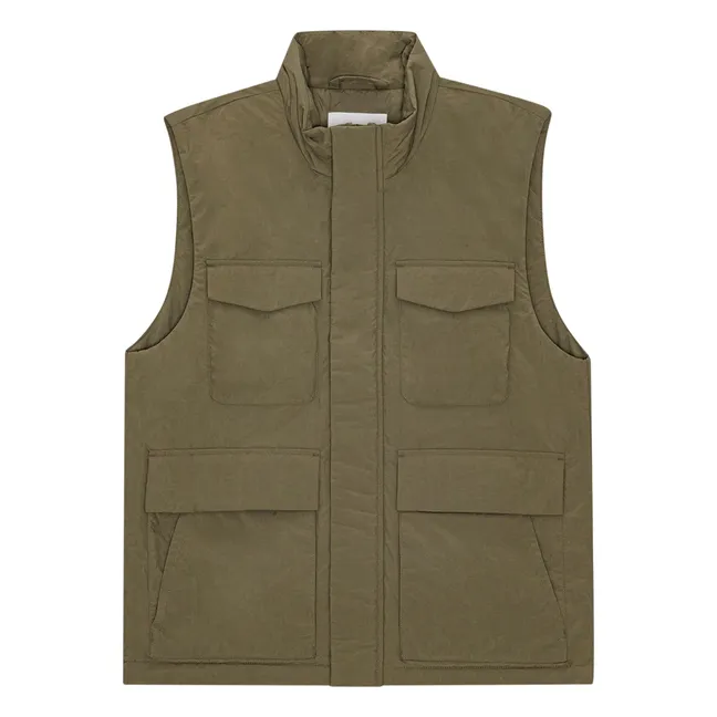 Perry 8280 Ärmellose Jacke aus recycelten Fasern | Khaki