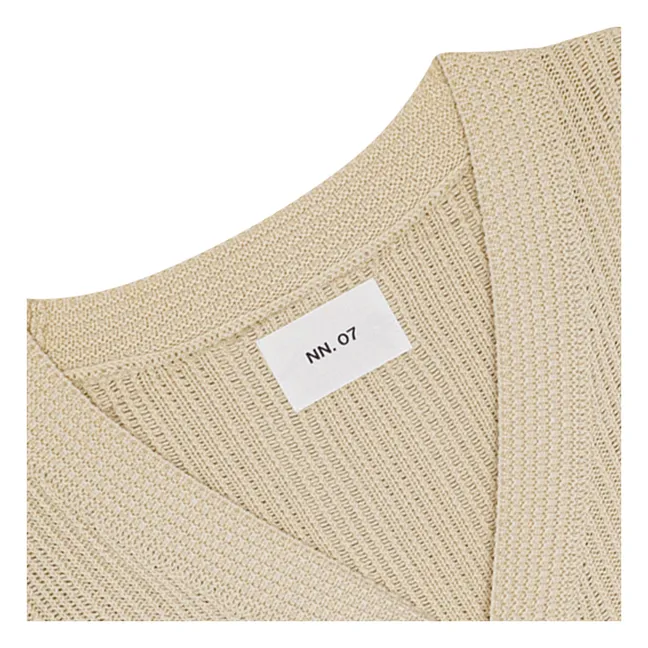 Ärmellose Strickjacke 6600 Bio-Baumwolle | Seidenfarben