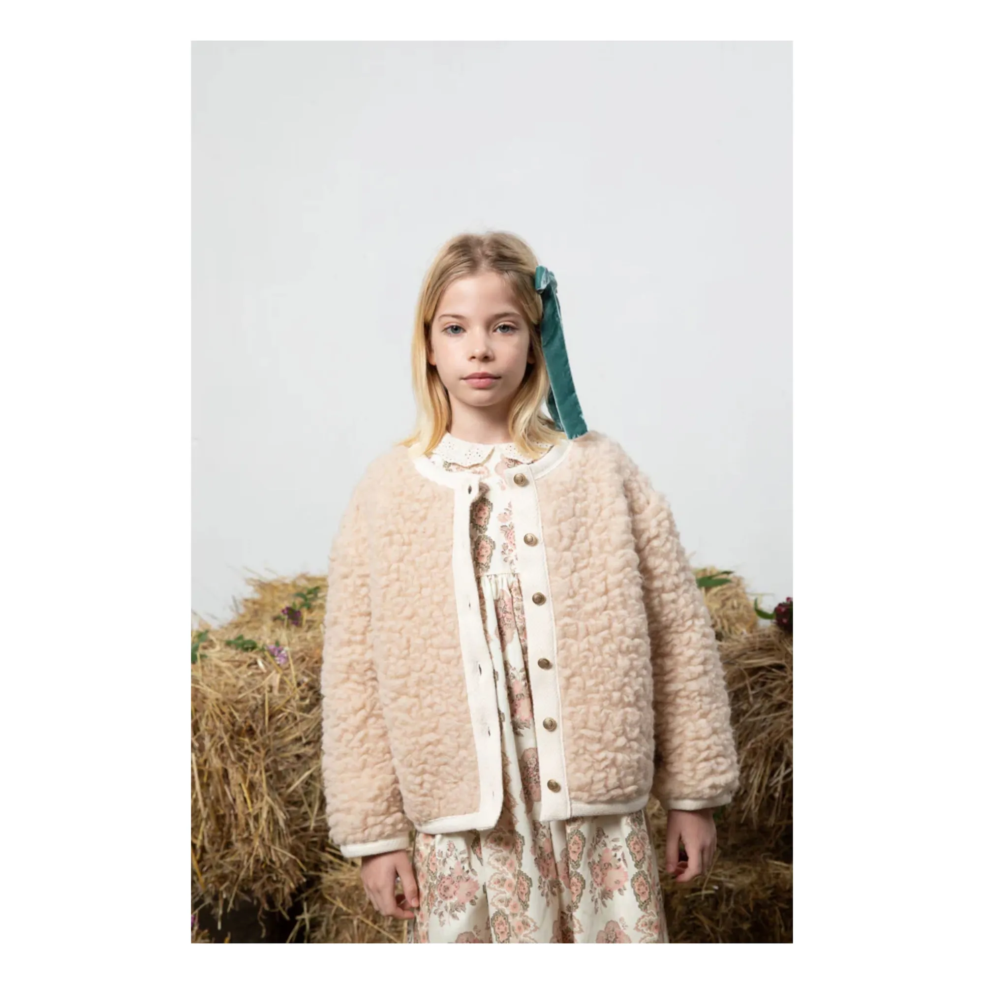 Bebe Organic Beige Pink Wool Coat