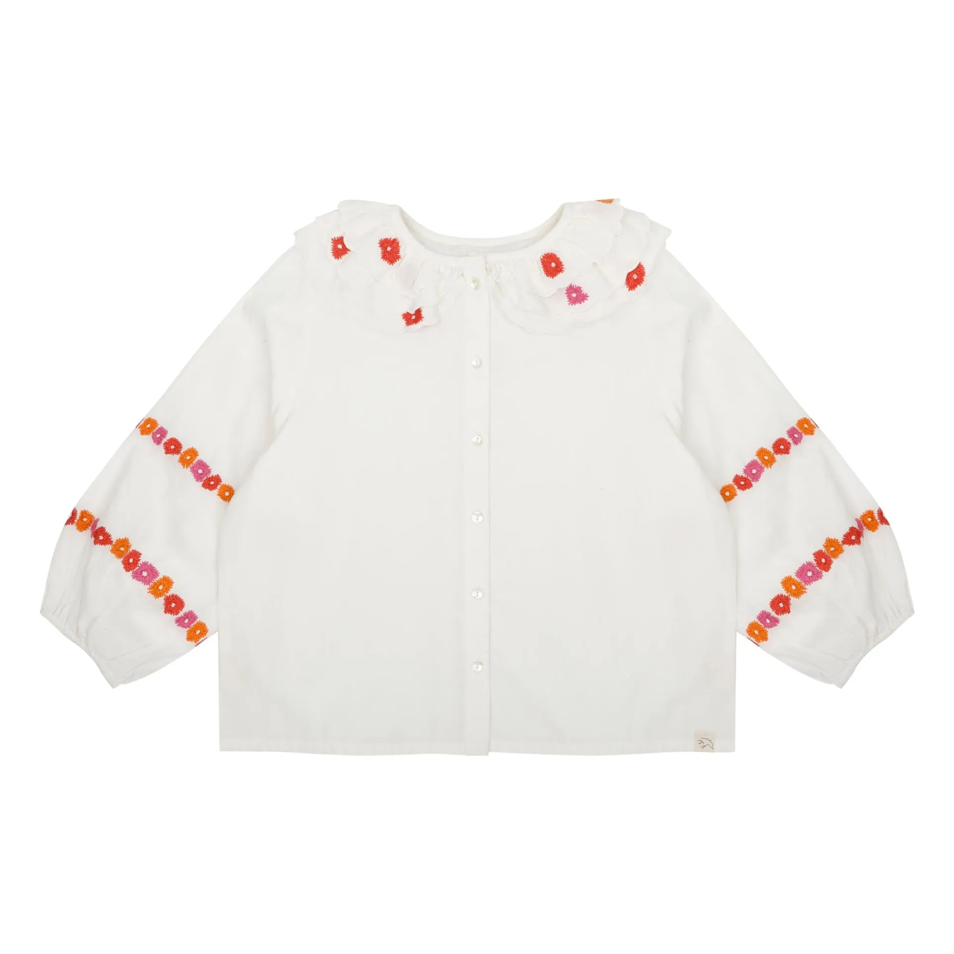 Jenest Off White Nina Blouse Embroidered Flowers