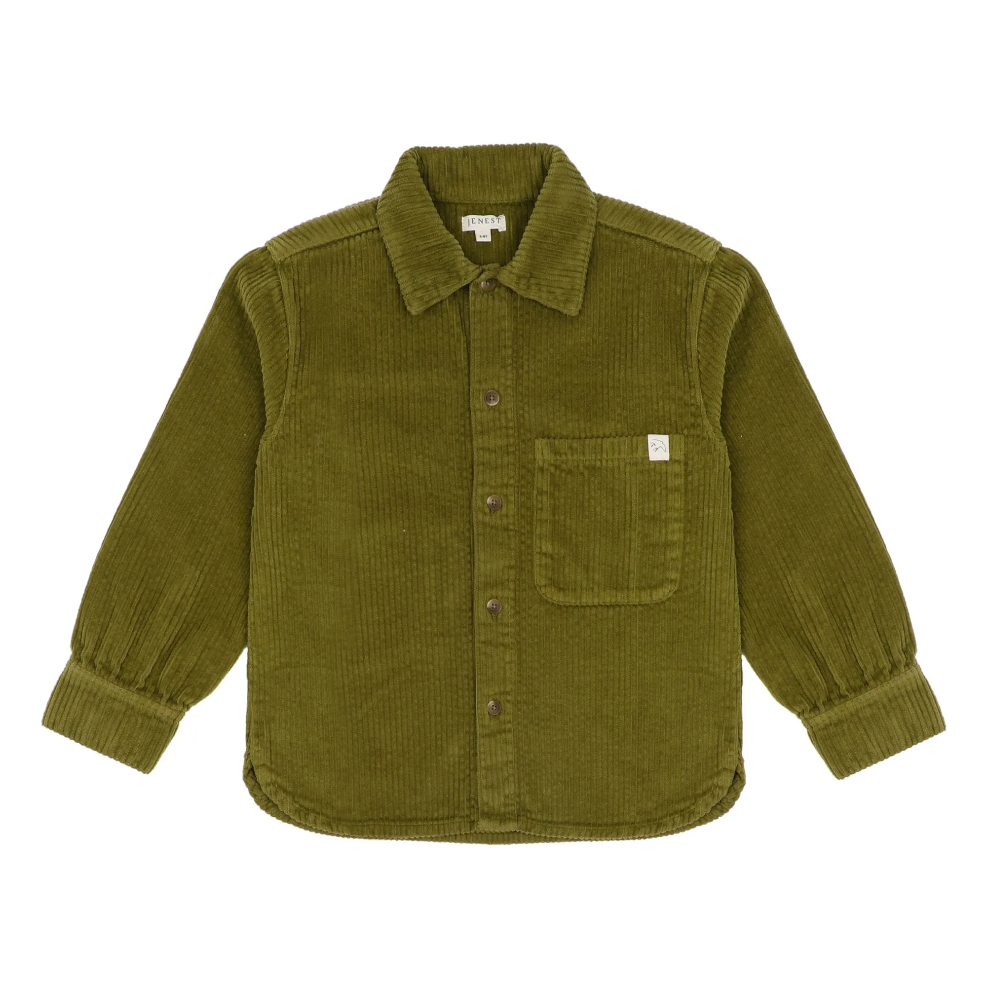 Jenest Green Lef Ribbed Overshirt
