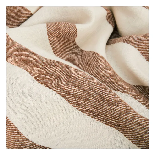 Bastide washed linen curtain | Terracotta