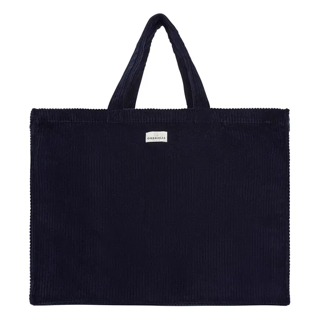 Weekend-Tasche aus Cord | Navy