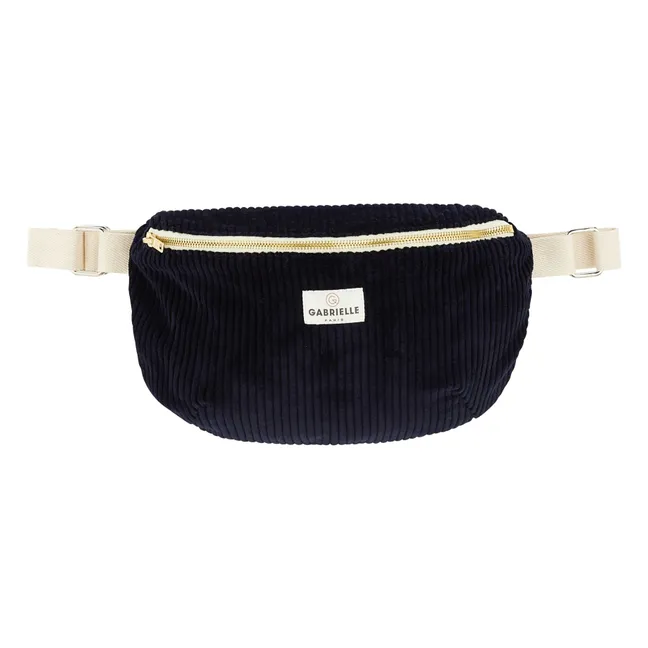 Children's corduroy fanny pack | Navy blue