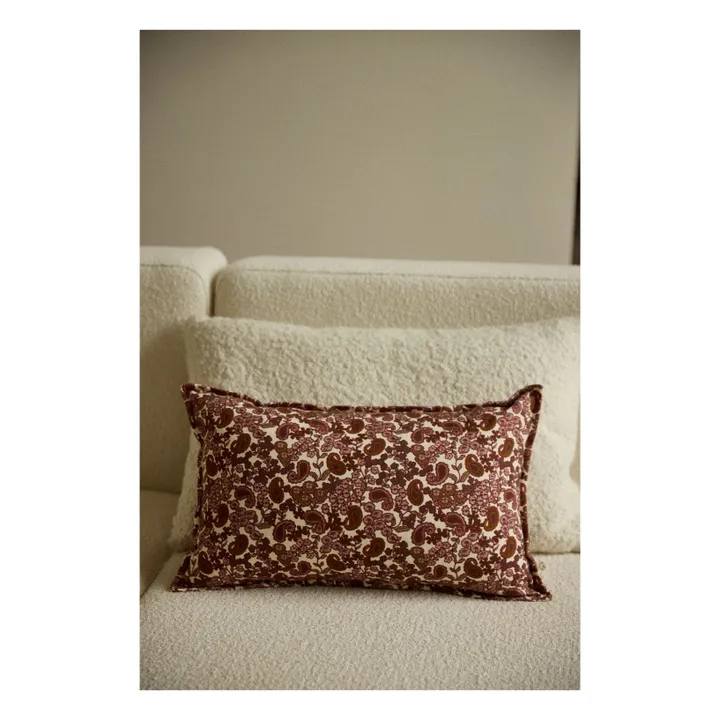 Housse de coussin Taormina | Bordeaux- Image produit n°1