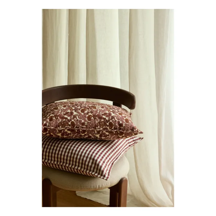 Housse de coussin Taormina | Bordeaux- Image produit n°5