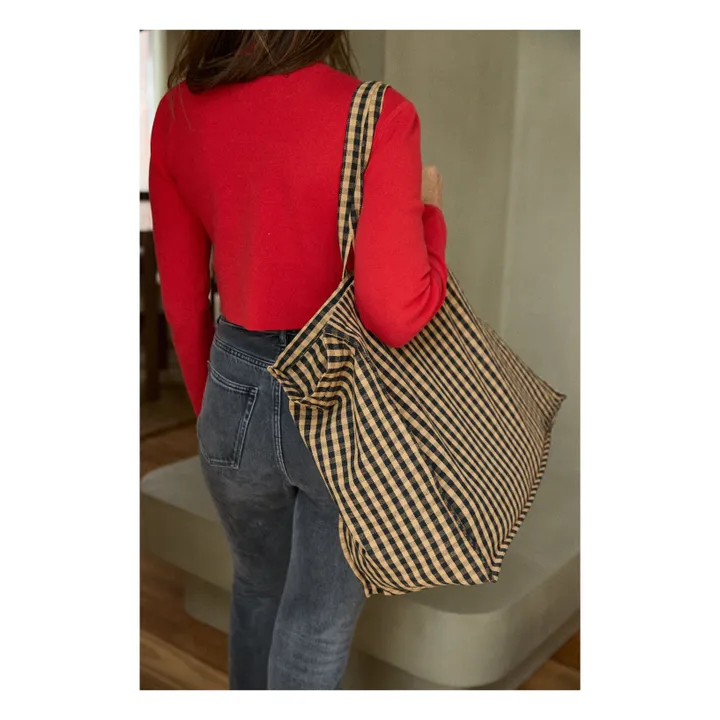 Bolsa de fin de semana Vichy | Café- Imagen del producto n°2