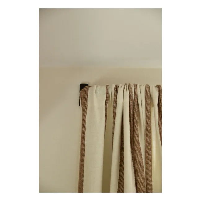 Bastide washed linen curtain | Terracotta