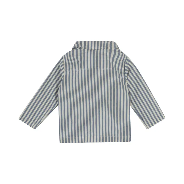 Tito striped overshirt | Indigo blue