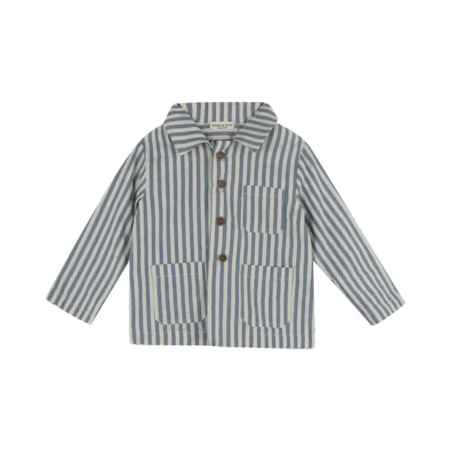 Tito striped overshirt | Indigo blue