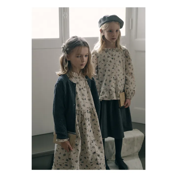 Louisiella Frenells Floral Corduroy Dress Off white Smallable