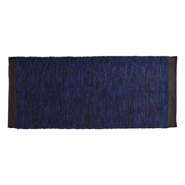 Tappeto in cotone riciclato opaco | Blu