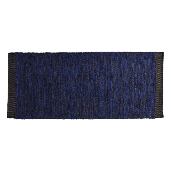 Tapis en coton recyclé Matt | Bleu- Image produit n°0