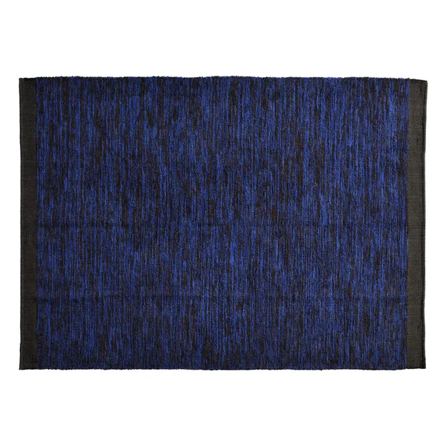 Tappeto in cotone riciclato opaco | Blu