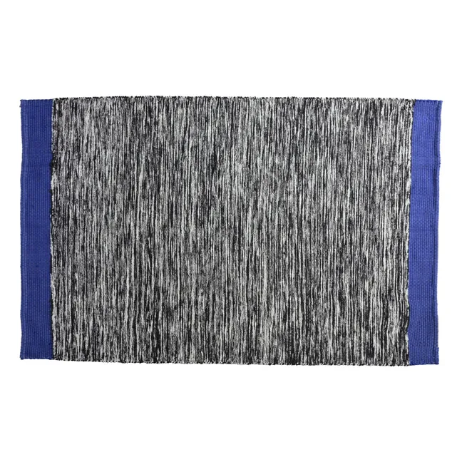 Matt recycled cotton doormat | Black