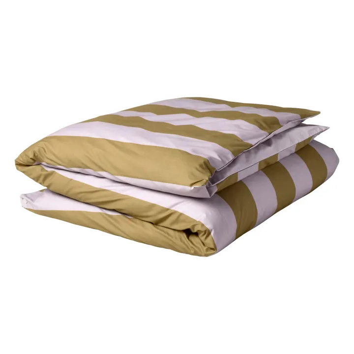 Striped comforter cover Malo | Lilac- Product image n°0