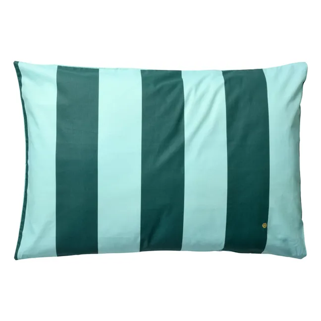 Malo striped pillowcase | Turquoise