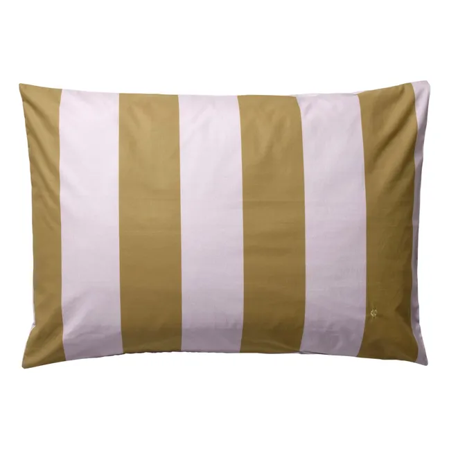 Malo striped pillowcase | Pink