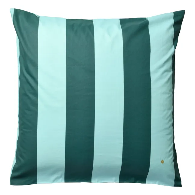 Malo striped pillowcase | Turquoise