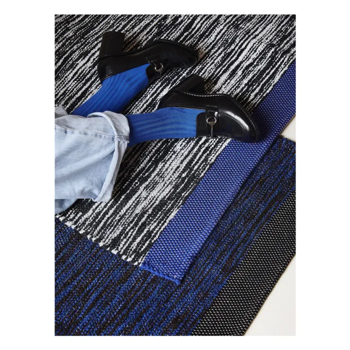 Tapis en coton recyclé Matt | Bleu- Image produit n°6