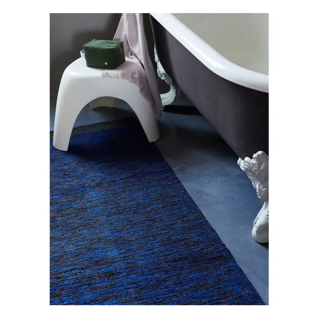 Tappeto in cotone riciclato opaco | Blu