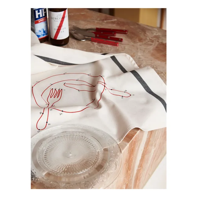 Asciugamano Phil Dinette | Crema