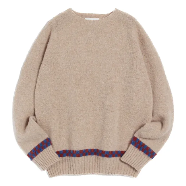 Suedehead Checker Pullover Wolle | Seidenfarben