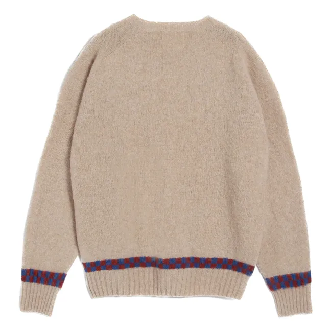 Suedehead Checker Pullover Wolle | Seidenfarben