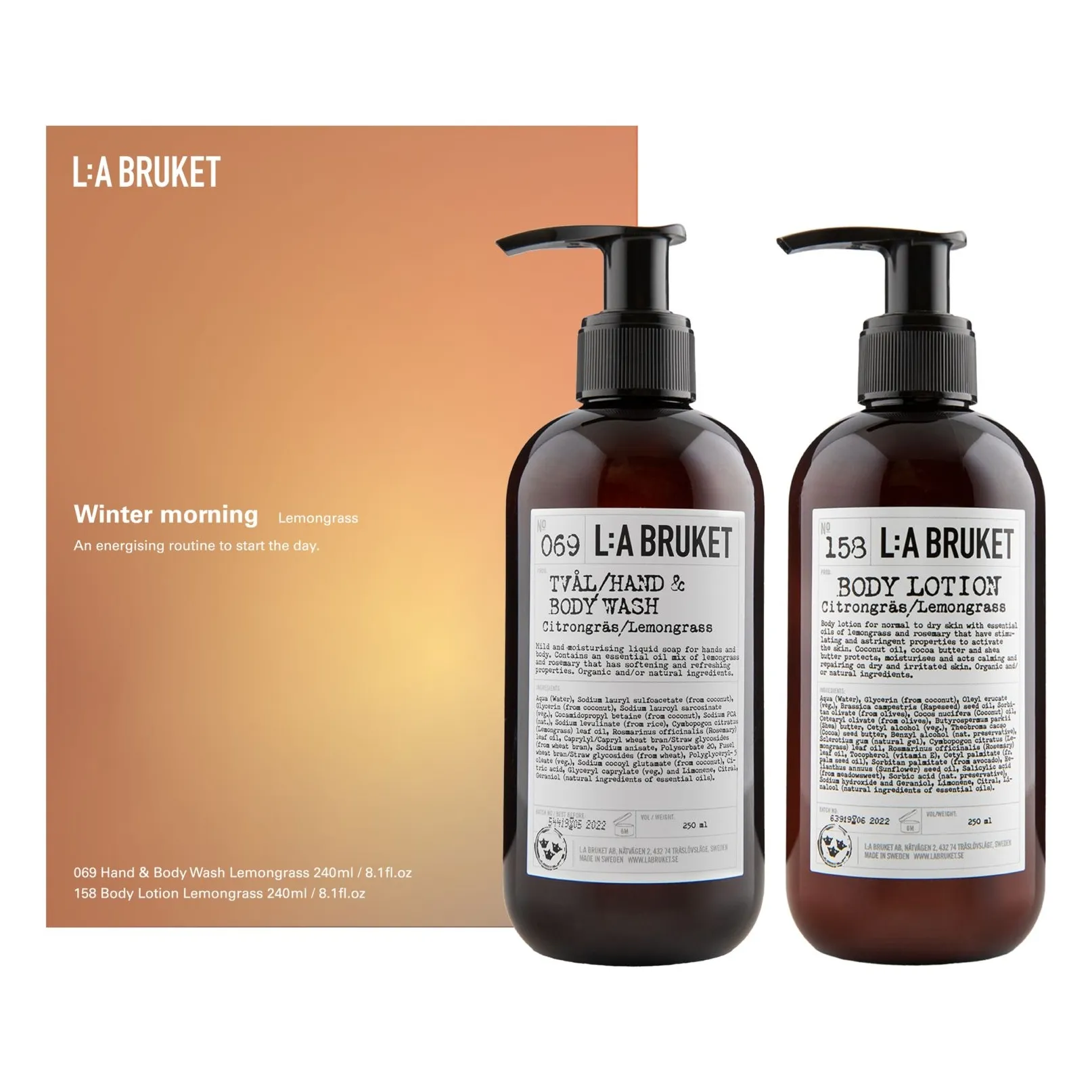 L:a Bruket Untinted Winter Morning Body Set