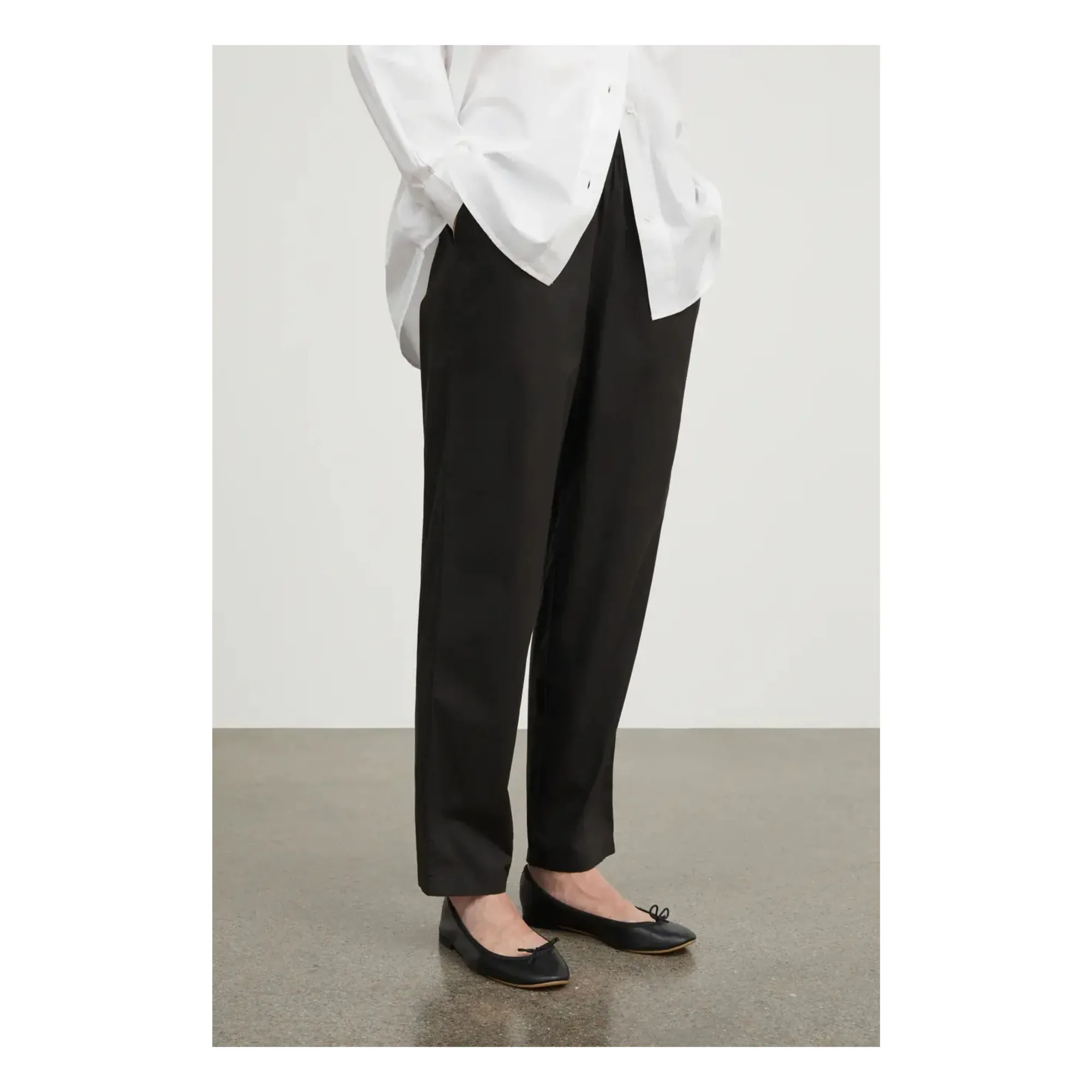 Skall Studio Black Edgar Organic Cotton Poplin Trousers