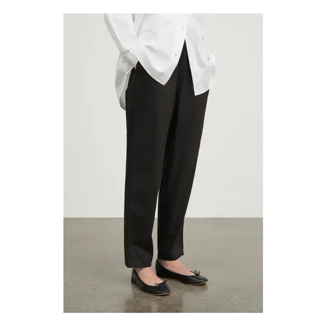 Pantalon Edgar Popeline de Coton Bio | Noir