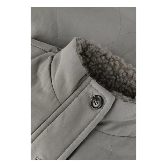Eyot Teddy Sleeveless Jacket | Grey blue