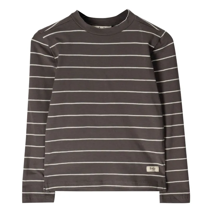 Gestreiftes Ayot-T-Shirt | Grau- Produktbild Nr. 0