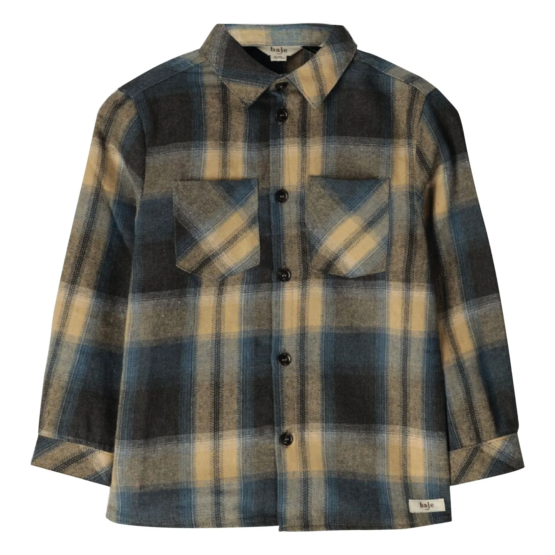 Baje Studio Boys Grey Blue Rye Checkered Shirt