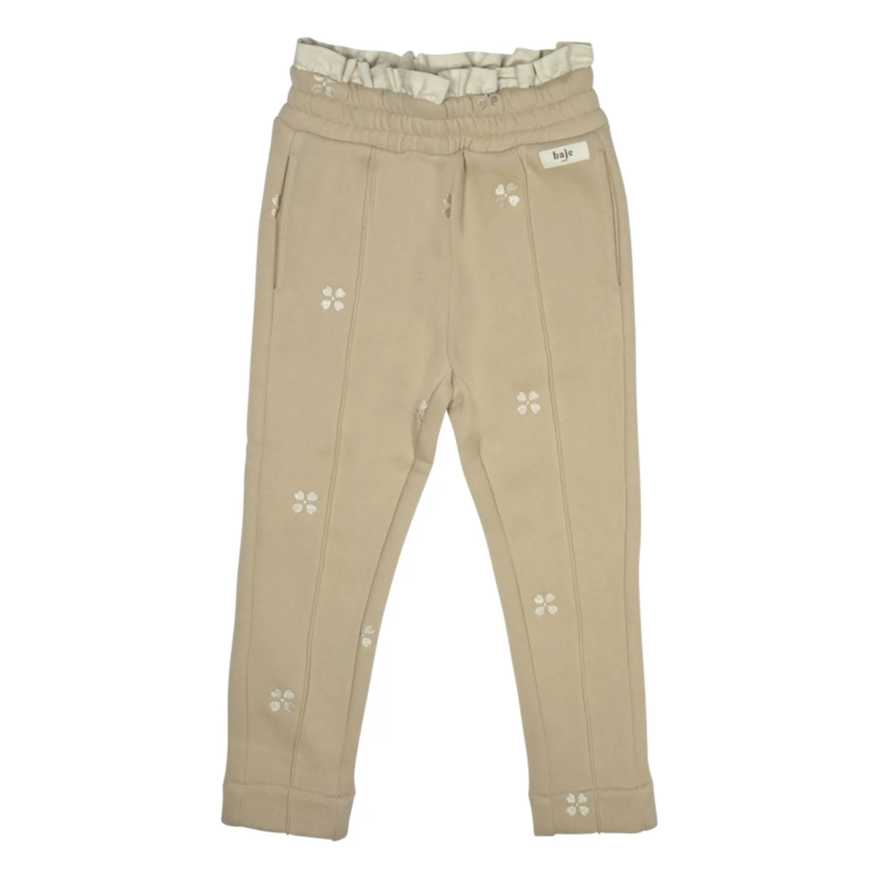 Baje Studio Sand Montrose Jogger Embroidered Flowers