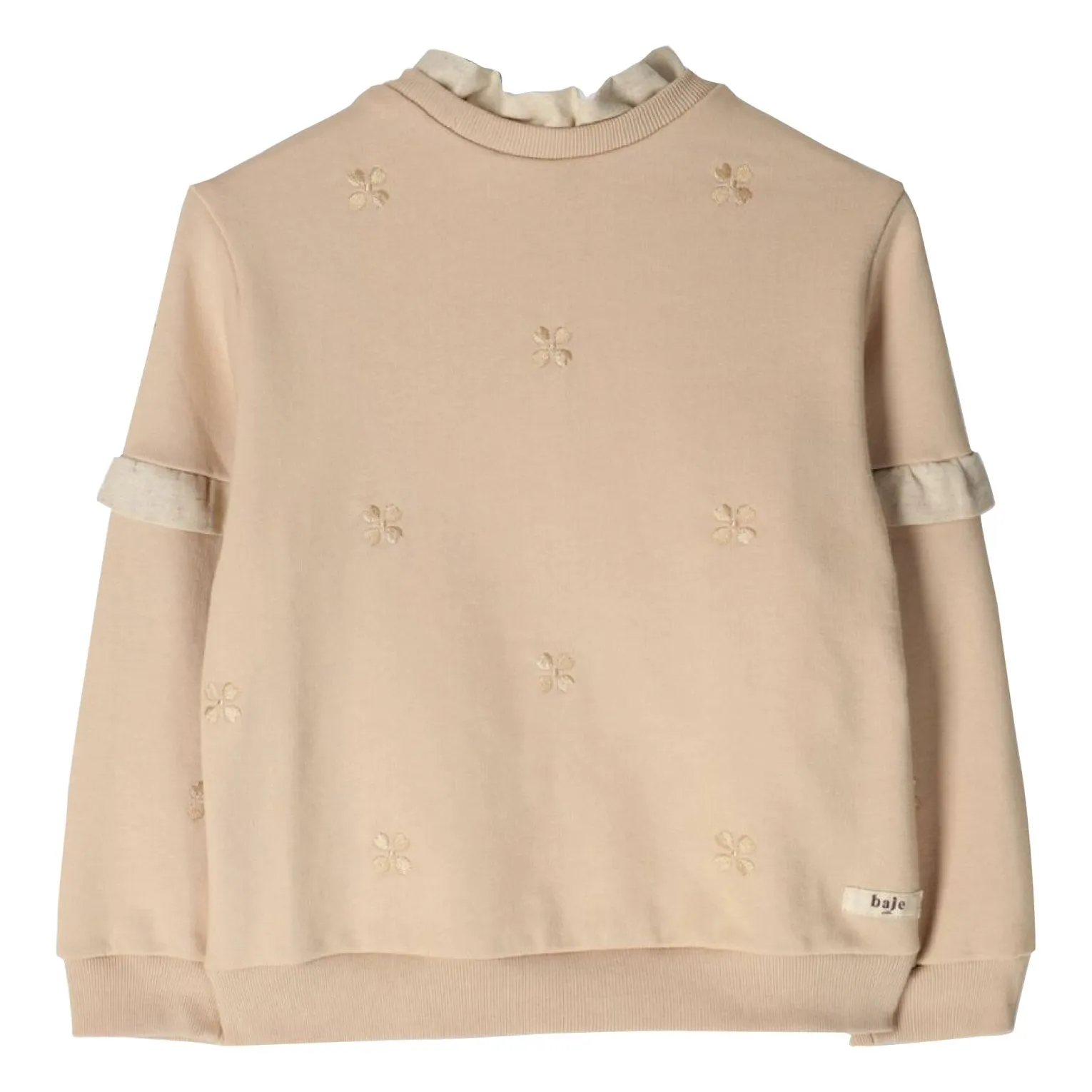 Baje Studio Sand Embroidered Terry Derby Sweatshirt