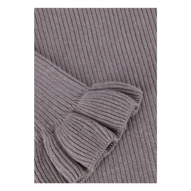 Maglia con fiocco e collo arricciato | Lilla