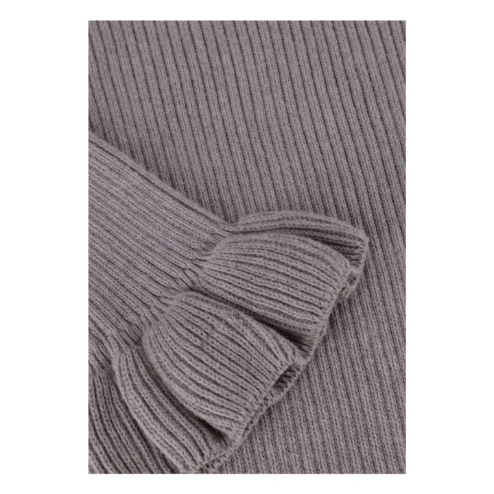 Jersey con lazo y cuello de volantes | Lila- Imagen del producto n°3