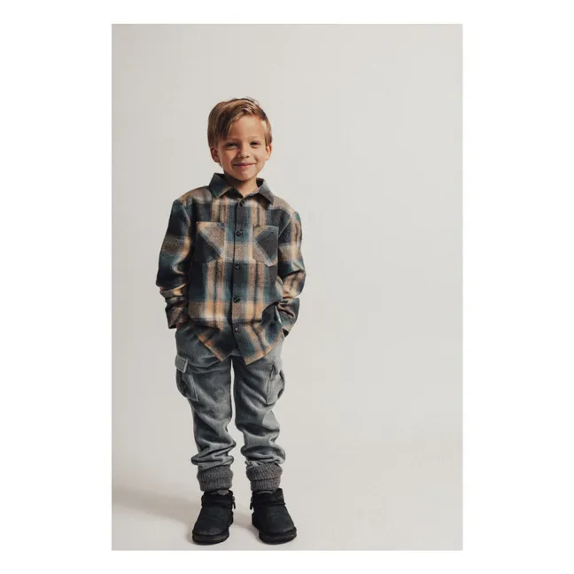 Camisa a cuadros Rye | Azul Gris