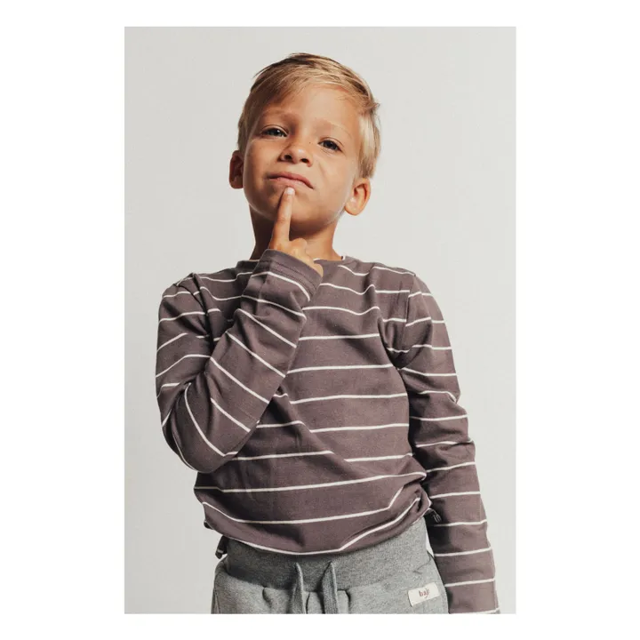 Gestreiftes Ayot-T-Shirt | Grau- Produktbild Nr. 1