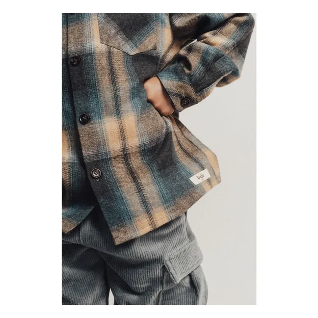 Camisa a cuadros Rye | Azul Gris