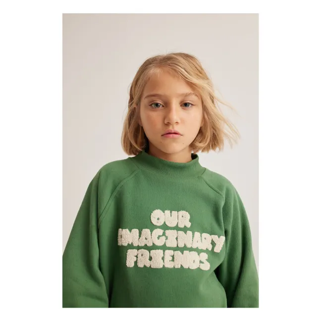 Felpa Quinn in cotone organico | Verde foresta