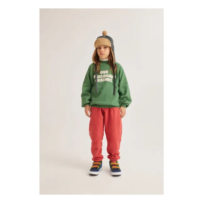Felpa Quinn in cotone organico | Verde foresta