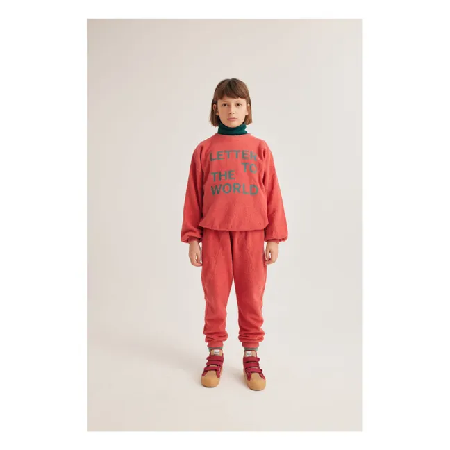 LTTW Organic fleece sweatshirt | Raspberry Red