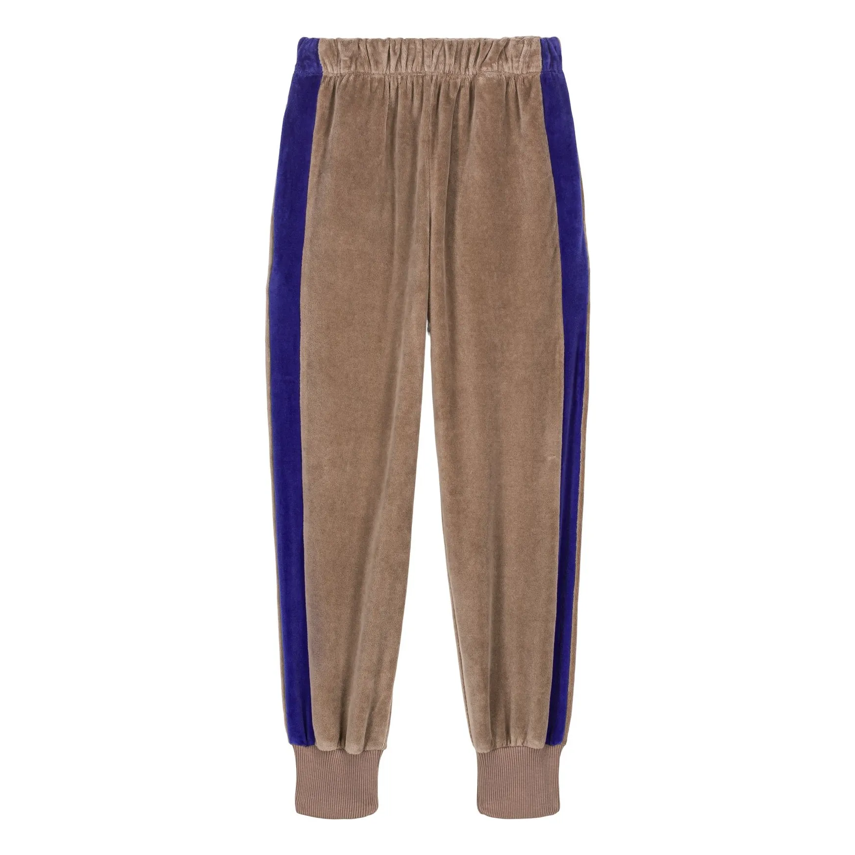 We Are Kids Brown Charles Velours Organic Cotton Joggers