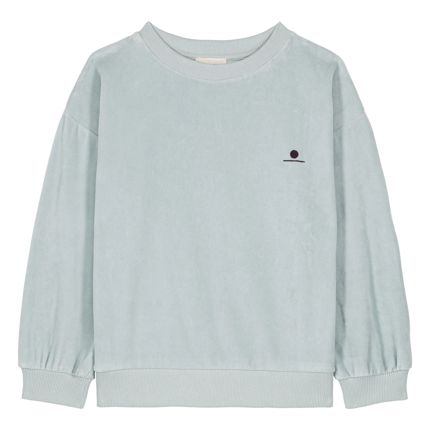 We Are Kids Light Blue Sweat Nat Velours Coton Bio