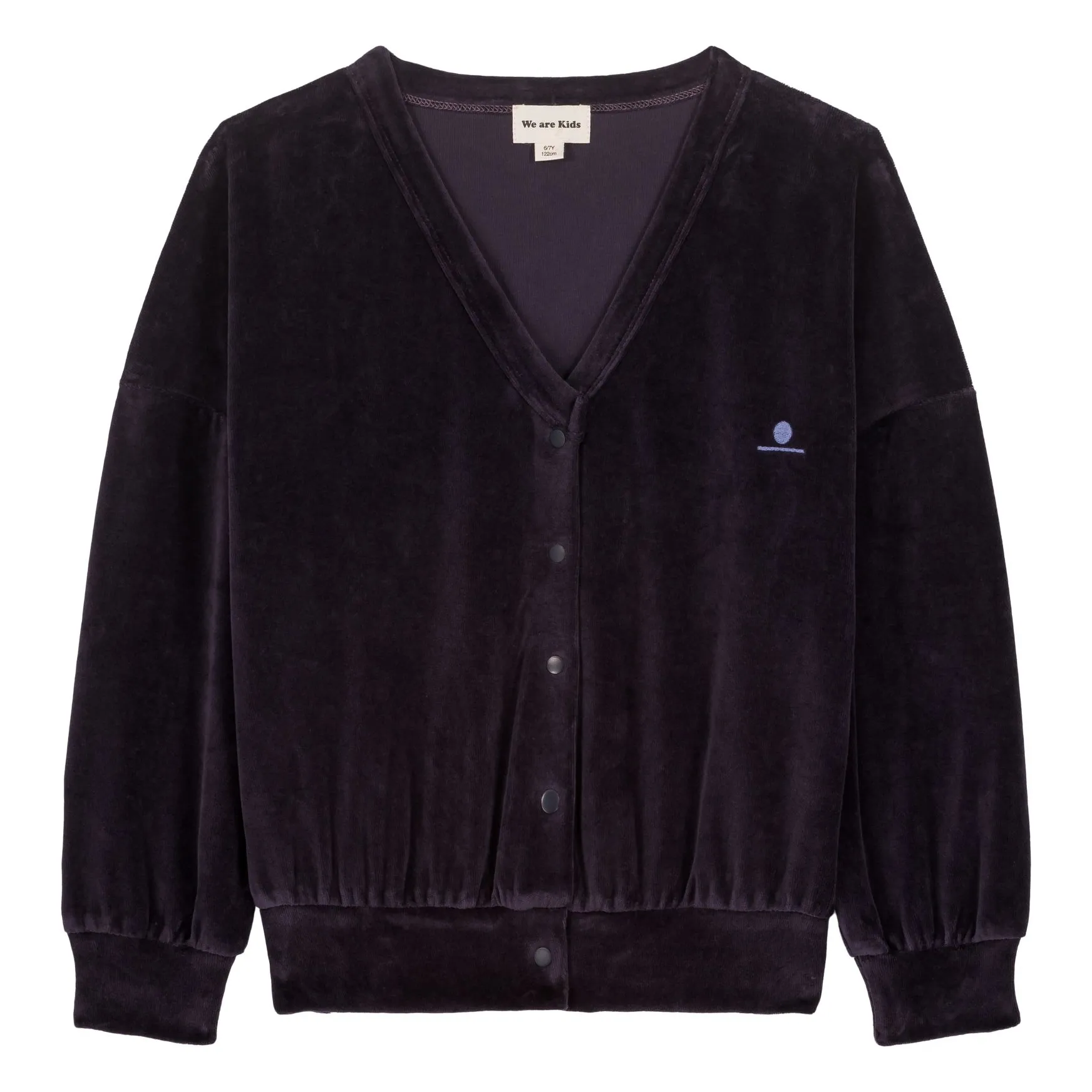 We Are Kids Black Cardigan Kate Oversize Velours Coton Bio