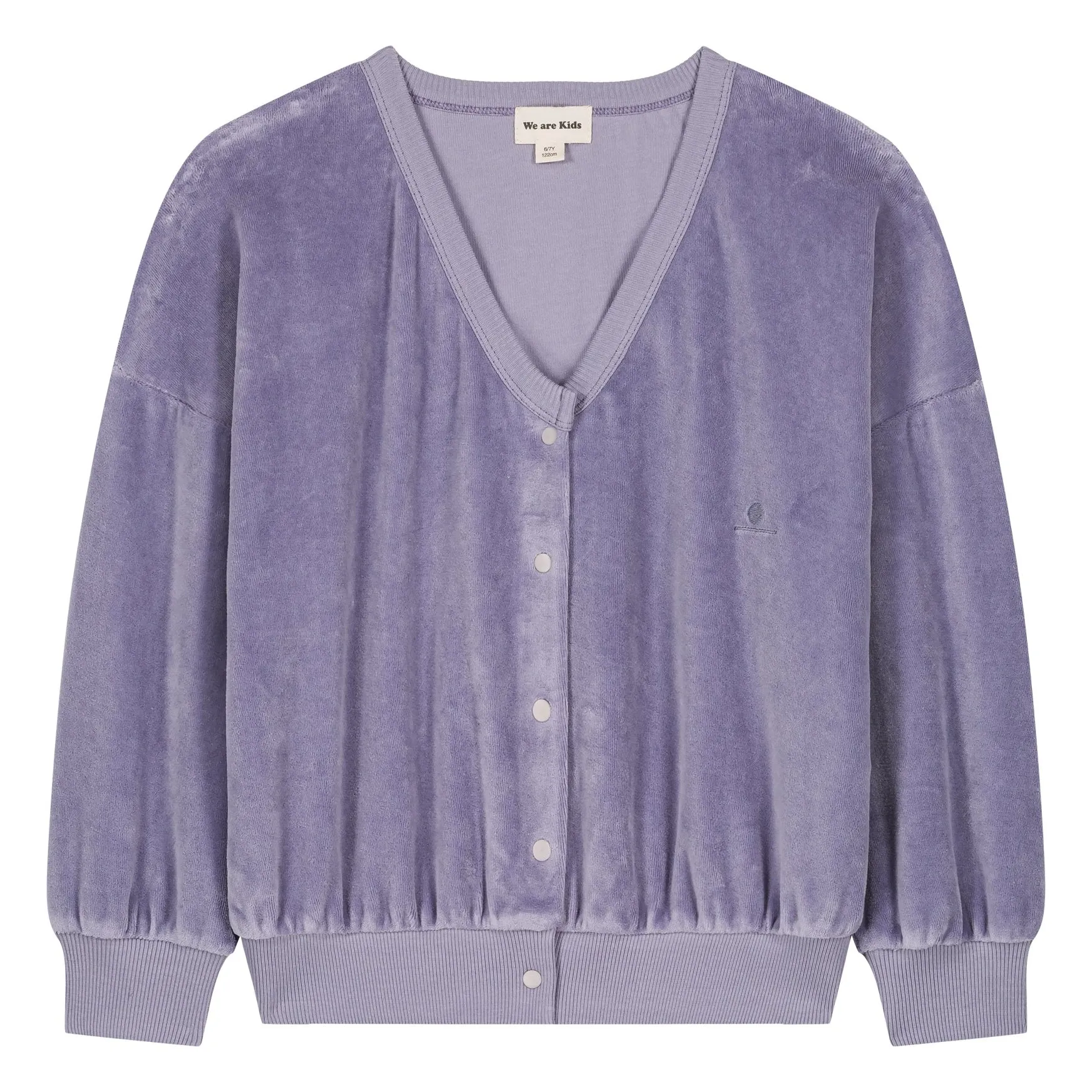 We Are Kids Lilac Cardigan Kate Oversize Velours Coton Bio
