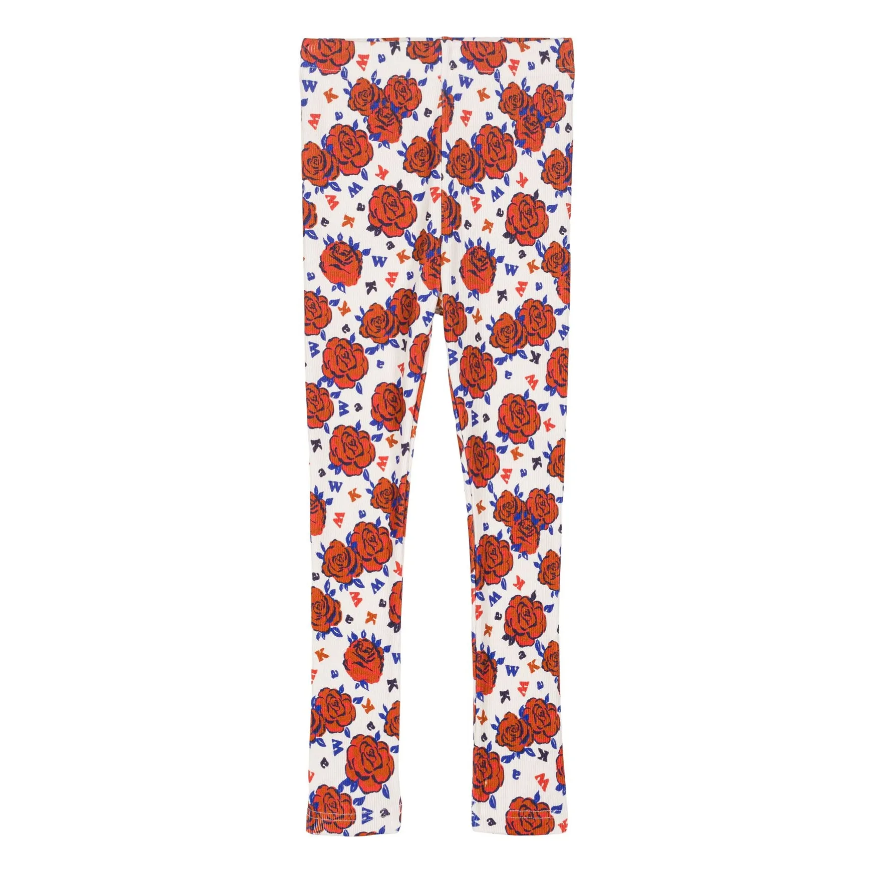 We Are Kids Red Legging Nour Flowers Organic Cotton